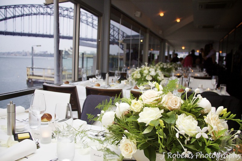 Table settings at Sails Lavender Bay - wedding photography sydney
